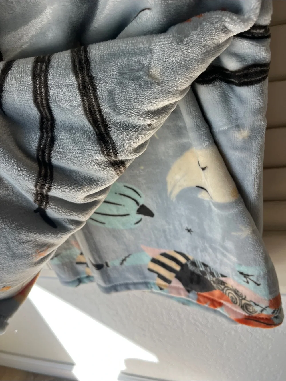 🎃 NWT Disney The Nightmare Before Christmas Super Soft Throw Blanket 46x60 🖤